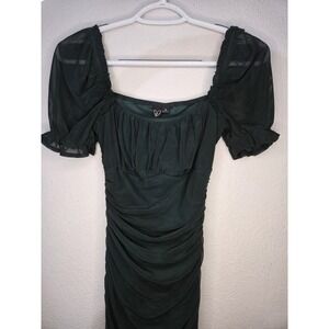 Windsor  Next Trip Mesh Square Dress In Green Size Small StyleStyle 05101-1816